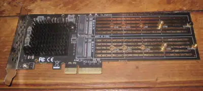 M.2 NVME SSD PCIe Adaptor Card Dual Slot New (but untested), View more