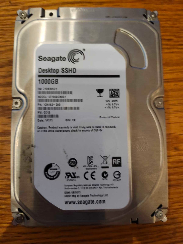 Seagate 1tb HDD in System Components in Saskatoon