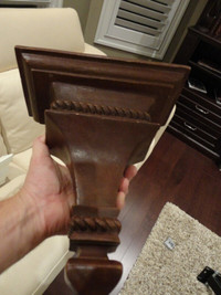 One Decorative Brown Wood Wall Sconce Great shape