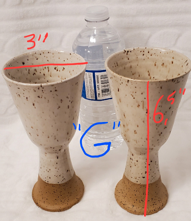 Pottery and/or Stone Glasses, $15 each pic, Hold W e-transfer in Other in Ottawa - Image 2