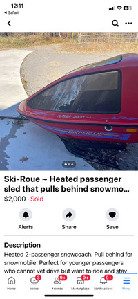 Ski Roue 2000 tow behind sleigh WANTED
