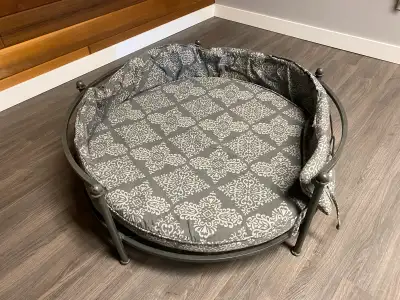 Grey Raised Dog Bed , View more