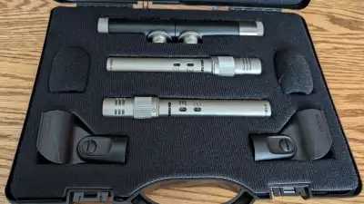 Shure KSM141 Condenser Pair, Mint in Box with Stereo Bar, Mounts, View more