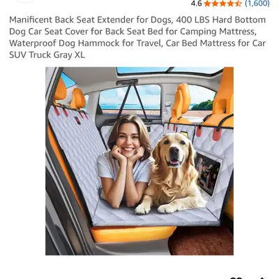 New XL size hard Back Seat Extender for Dogs, View more