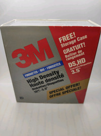 Original 3M IBM formatted floppy diskettes with sticker labels.