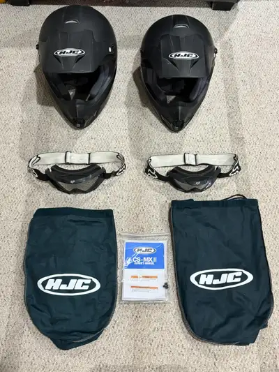 - HJC CS-MX II Off-Road Helmet size small with bag $60.00 - HJC CS-MX II Off-Road Helmet size large...