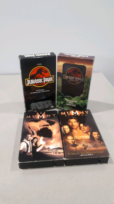 VHS Jurassic Park & The Mummy $10 for the lot, View more