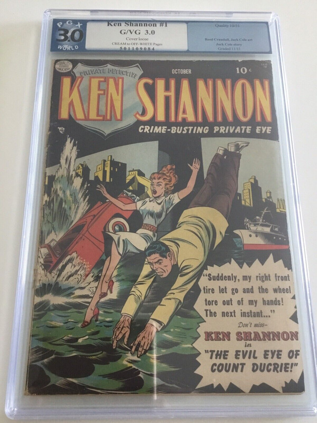 KEN SHANNON #1 (1951) Private Detective  in Comics & Graphic Novels in Sudbury