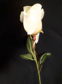 Pale Yellow Artificial Rose