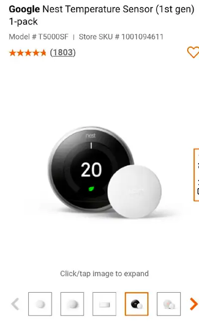 Google Nest Temperature Sensors, View more