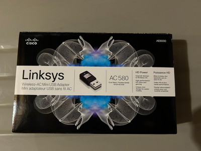 Linksys Wireless USB Adapter AC580 Dual Band AE6000-CA, View more