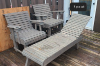 3 pce sturdy wooden patio set