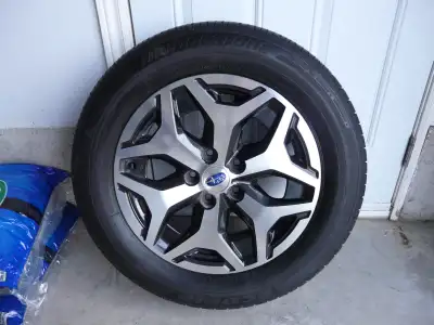 Bridgestone Ecopia 235/60R/17 Came off a 2019 Subaru Forrester Like new aluminum rims 8/32" tread re...