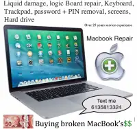 ✅Macbook repair logic board Pro Air Retina screen Apple Mac  ✅