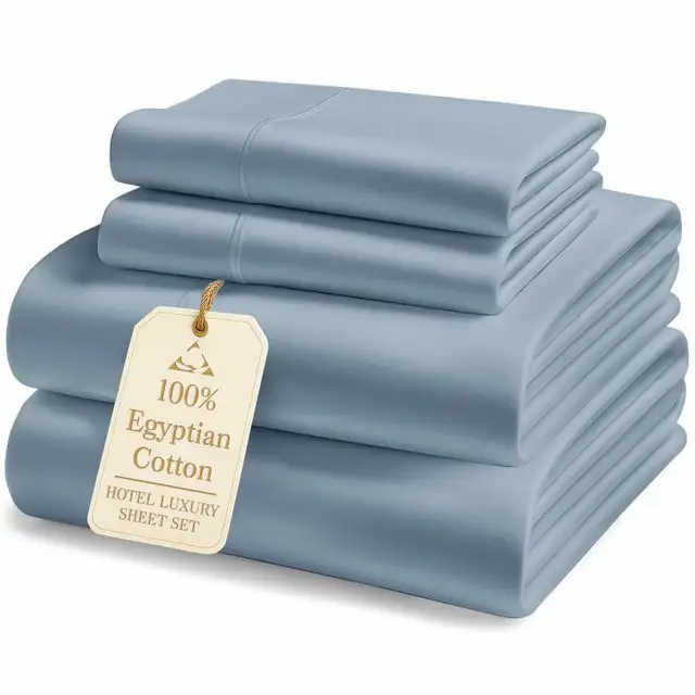 NEW 4pc Luxury 100% Egyptian Cotton King Bed Sheets (reg $181) in Bedding in Sarnia - Image 2
