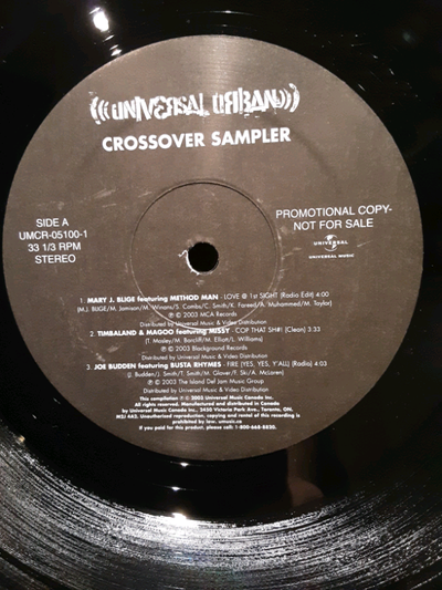 VARIOUS - UNIVERSAL URBAN CROSSOVER SAMPLER - PROMO COMPILATION , View more