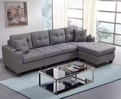 Transform your living room into a haven of comfort and style with our premium sectional sofa set. Th...