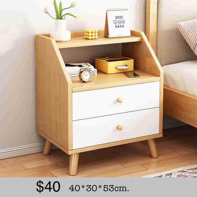 Smart Bedside Table Bedroom Bedside Cabinet with Drawers Nightst in Dressers & Wardrobes in Oakville / Halton Region
