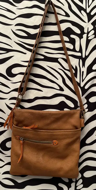 Genuine Leather Brown Cross Body Bag , View more