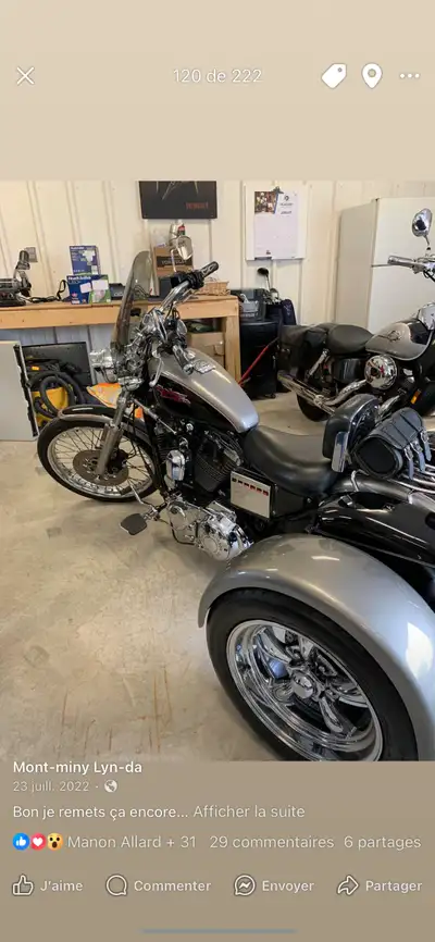 Harley Davidson modifier 3 roues Look unique