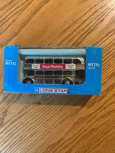 VINTAGE LONE STAR ROYAL WEDDING PLATED LONDON BUS MINT IN BOX, View more