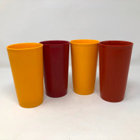 Vintage Tupperware Harvest Colours Tall Tumbler Cups Set of 4
