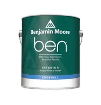 2x3.79L Benjamin Moore Eggshell White paint and primer 