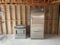 Gas stove , microwave and fridge 