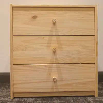 IKEA Rast Chest Of 3 Drawers Solid Pine Wood Bedroom Storage, View more