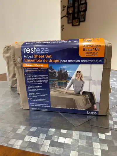Resteze Airbed sheet set size  queen for sale, View more