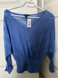 Women’s Size Small (BNWT) Blue 3/4 sleeved light sweater 