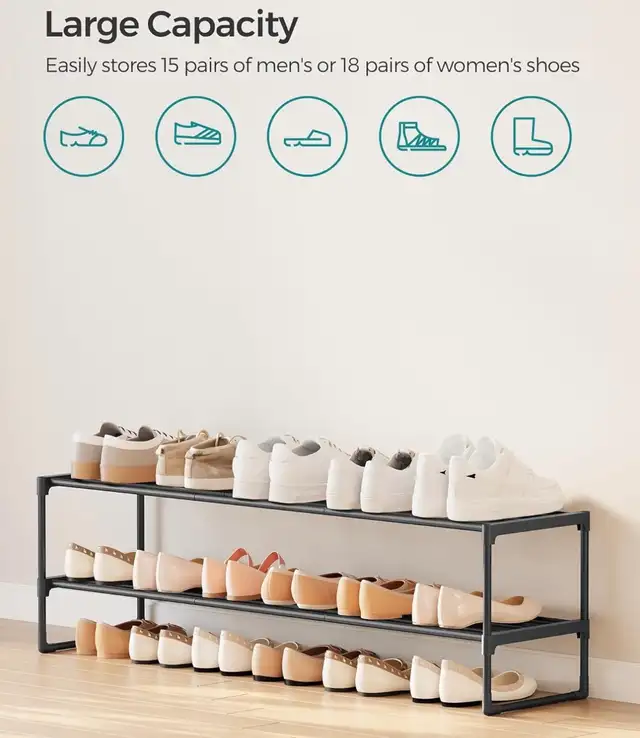 2-Tier Stackable Shoe Rack in Storage & Organization in Oshawa / Durham Region - Image 6