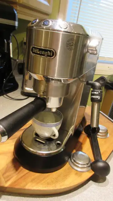 Delonghi stainless Dedica espresso machine slim design, View more