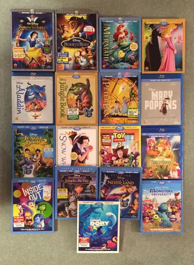 Disney Blurays EUC Sleeping Beauty Aladdin The Jungle Book 1 & 2, View more