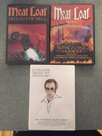 Music DVDs EUC Meat Loaf Elton John Greatest Hits One Night Only