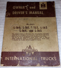 International Truck Manual L-160 thru L-165 TRUCKS