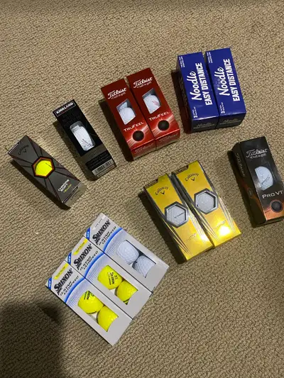 New Sleeves of golf balls 3 balls per sleeve. $5 per sleeve If you’re interested in different balls...