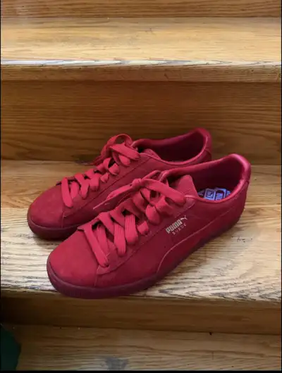 Red Puma Suede Shoes Size 11, View more