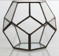 Glass Terrarium Decorative Flower Pot Vase (height 16cm)