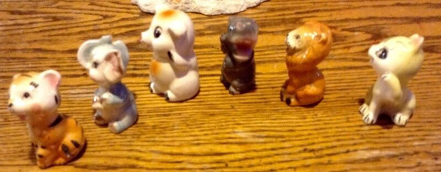 VINTAGE 6 FIGURINES D'ANIMAUX EN PORCELAINE MADE IN JAPAN in Arts & Collectibles in Gatineau - Image 3