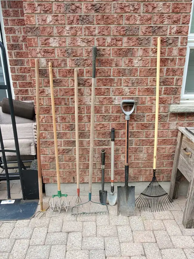 Shovels rake's etc for sale selling all for $50.
