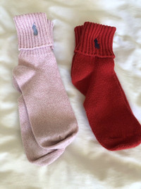 Vintage POLO  RL ladies socks pink and red pair