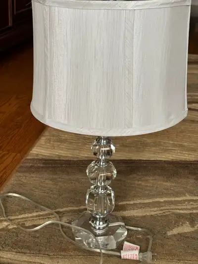 Lamp table Crystal ..grey Lamp Shade, View more