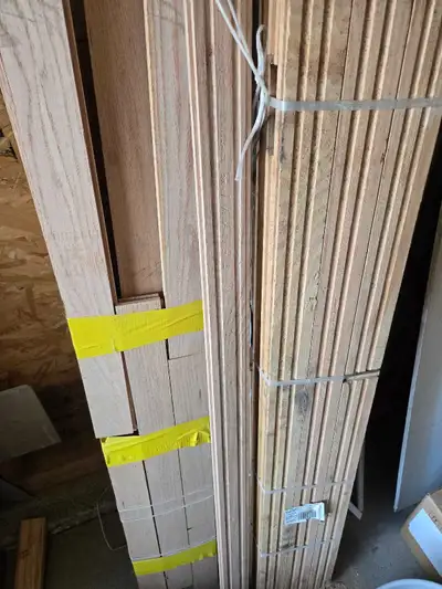 free 2 1/4 inch unfinished oak hardwood. 3/4 thickness. , View more