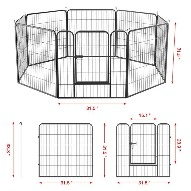 Puppy Playpen 8 Panels 32 Inch in Accessories in Markham / York Region - Image 4