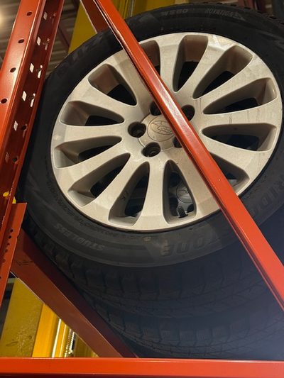 Winter tires and steel wheels. 225/65R17 used one season on Dodge Grand Caravan. 5-127 Bolt pattern....