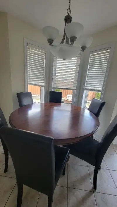 58 inches round table with 6 chairs , View more