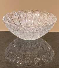 Antique 1900s Brilliant Cut Glass serving bowl