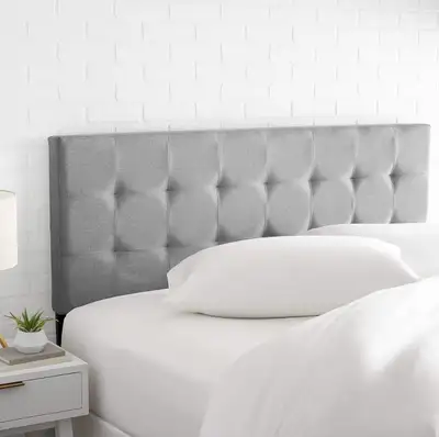 NEW Faux Linen Upholstered Headboard Queen size, View more