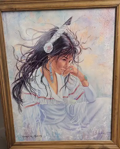 Jonnie Kostoff Native American Thinker Woman Wall Art, View more